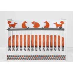 Bacati - Playful Fox Orange Gray 10 Pc Crib Bedding Set With Long Rail Guard Cover 17 Bacati - Playful Fox Orange Gray 10 Pc Crib Bedding Set With Long Rail Guard Cover -Baby Products Store GUEST 013861c4 179a 48b3 be8e 1020898d7ad1