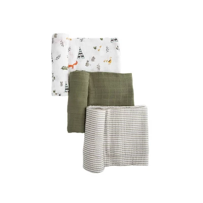 Little Unicorn Cotton Muslin Swaddle Blanket - 3pk 11 Little Unicorn Cotton Muslin Swaddle Blanket - 3pk - Image 11