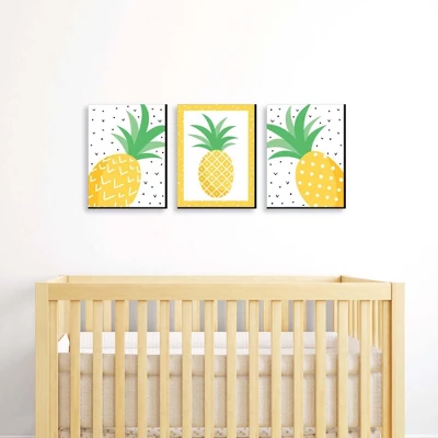 Big Dot Of Happiness Tropical Pineapple - Nursery Wall Art, Kids Room Decor And Summer Home Decorations Ideas - 7.5 X 10 Inches - Set Of 3 Prints 1 Big Dot Of Happiness Tropical Pineapple - Nursery Wall Art, Kids Room Decor And Summer Home Decorations Ideas - 7.5 X 10 Inches - Set Of 3 Prints