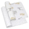 Living Textiles|2PK Jersey Swaddle - Savanna Babies