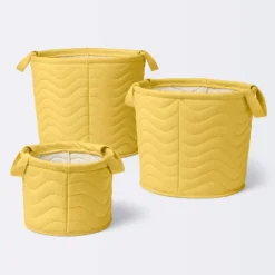 Quilted Fabric Medium Round Storage Basket - Yellow - Cloud Island™ -Baby Products Store GUEST 0b733d0a 2113 4887 b178 9085c321a75c