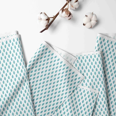 Bacati - Sophia Paisley Aqua/Coral 3 Layer Crib/Toddler Bed Skirt 4 Bacati - Sophia Paisley Aqua/Coral 3 Layer Crib/Toddler Bed Skirt - Image 4