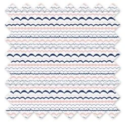 Bacati - Olivia Garland Coral/Navy Crib/Toddler Bed Skirt