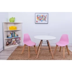 3pc Modern Kids' Round Table And Chair Set - Gift Mark -Baby Products Store GUEST 16f863ae af57 44ef 84cd cdf087215044
