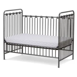 L.A. Baby Napa 3-in-1 Convertible Full Sized Metal Crib - Pebble Gray -Baby Products Store GUEST 17ae0ec6 0c61 4e82 ba5b 0994d6fbb8ab
