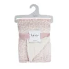 Nicole Miller Mauve Cheetah Printed Mink/Sherpa Throw Blanket - Pink