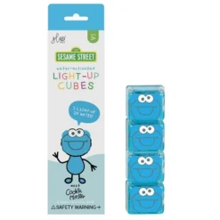 Glo Pals Sesame Street Character Cookie Monster & 6 Light Up Water Cubes