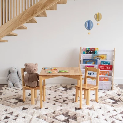 3pc Hayden Kids' Table And Chair Set Tan - Humble Crew 3 3pc Hayden Kids' Table And Chair Set Tan - Humble Crew - Image 3