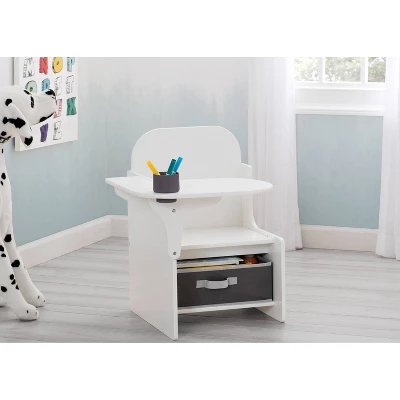 Delta Children MySize Chair Desk With Storage Bin - White 1 Delta Children MySize Chair Desk With Storage Bin - White
