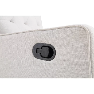 Suite Bebe Bryton Gliding Swivel Recliner Accent Chair - Tufted - Woven Gray Fabric 5 Suite Bebe Bryton Gliding Swivel Recliner Accent Chair - Tufted - Woven Gray Fabric - Image 5