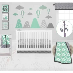 Bacati - Clouds In The City Mint//Gray Musical Mobile -Baby Products Store GUEST 297343a2 50cb 446f aa80 dae7eab891b5