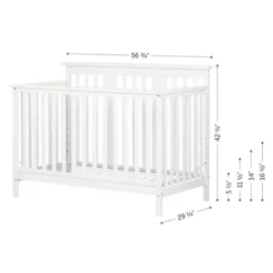 South Shore Little Smileys Modern Baby Crib Adjustable Height Mattress With Toddler Rail - Pure White -Baby Products Store GUEST 2a579f14 54d1 432f 8955 294a15bb19f4