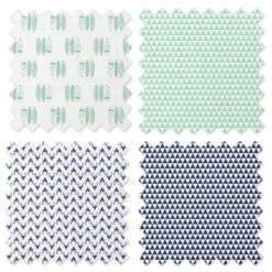 Bacati - Noah Mint/Navy Buck/Feathers/Triangles Muslin Swaddling Blankets Set Of 4 7 Bacati - Noah Mint/Navy Buck/Feathers/Triangles Muslin Swaddling Blankets Set Of 4 -Baby Products Store GUEST 2d402f05 d509 48fe b2e5 9f356ed2c156