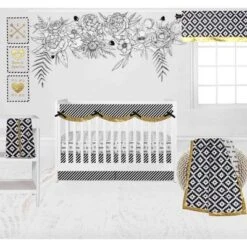 Bacati - Love Aztec Print Black Gold 10 Pc Crib Bedding Set With Long Rail Guard Cover -Baby Products Store GUEST 2dbe5fe5 e308 4fe9 bef3 bce54e7ef4b4