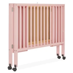 Dream On Me Quinn Full-Size Folding Crib I Removable Wheels I Modern Nursey I Adjustable Mattress Support I Patent Folding System In Blush Pink -Baby Products Store GUEST 2f9f8fd7 d56e 49c8 99c3 ada1f3d40373
