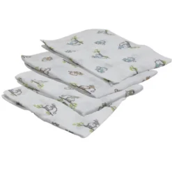 Bacati - Happy Monkeys Blue/Green/Gray Boys Muslin Swaddling Blankets Set Of 4 6 Bacati - Happy Monkeys Blue/Green/Gray Boys Muslin Swaddling Blankets Set Of 4 -Baby Products Store GUEST 316ed335 9692 49be 9fef eeab80ffd562