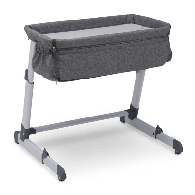 Simmons Kids' Dream Bedside Baby Bassinet Sleeper With Breathable Mesh And Adjustable Heights - Lightweight Portable Crib - Gray 8 Simmons Kids' Dream Bedside Baby Bassinet Sleeper With Breathable Mesh And Adjustable Heights - Lightweight Portable Crib - Gray - Image 8