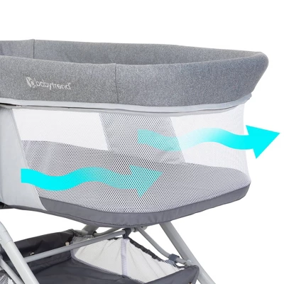 Baby Trend Quick-Fold 2-in-1 Rocking Portable Bassinet - Shadow Stone Gray 1 Baby Trend Quick-Fold 2-in-1 Rocking Portable Bassinet - Shadow Stone Gray