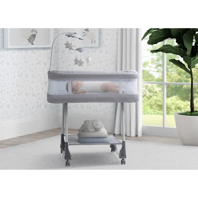 Simmons Kids' Shooting Star Rocking Bassinet With Airflow Mesh - Platinum 1 Simmons Kids' Shooting Star Rocking Bassinet With Airflow Mesh - Platinum