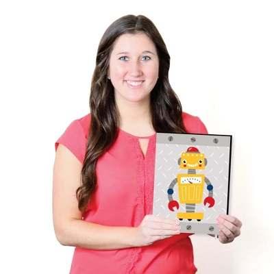 Big Dot Of Happiness Gear Up Robots - Nursery Wall Art And Kids Room Decor - 7.5 X 10 Inches - Set Of 3 Prints 4 Big Dot Of Happiness Gear Up Robots - Nursery Wall Art And Kids Room Decor - 7.5 X 10 Inches - Set Of 3 Prints - Image 4