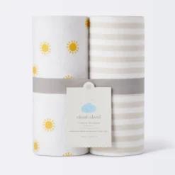 Flannel Swaddle Baby Blankets - Yellow Sun And Stripe - 2pk - Cloud Island™ 5 Flannel Swaddle Baby Blankets - Yellow Sun And Stripe - 2pk - Cloud Island™ -Baby Products Store GUEST 3d36f01e efe2 4524 972e c2dcdabf32e5