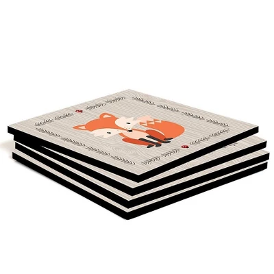 Big Dot Of Happiness Woodland Creatures - Kids Room, Nursery Decor And Home Decor - 11 X 11 Inches Nursery Wall Art - Set Of 4 Prints For Baby's Room 3 Big Dot Of Happiness Woodland Creatures - Kids Room, Nursery Decor And Home Decor - 11 X 11 Inches Nursery Wall Art - Set Of 4 Prints For Baby's Room - Image 3