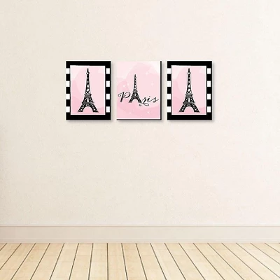 Big Dot Of Happiness Paris, Ooh La La - Baby Girl Nursery Wall Art, Kids Room Decor And Eiffel Tower Home Decor - 7.5 X 10 Inches - Set Of 3 Prints 2 Big Dot Of Happiness Paris, Ooh La La - Baby Girl Nursery Wall Art, Kids Room Decor And Eiffel Tower Home Decor - 7.5 X 10 Inches - Set Of 3 Prints - Image 2