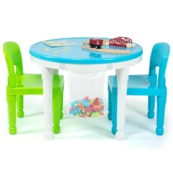 3pc Kids' 2 In 1 Round Activity Table With Chairs - Humble Crew -Baby Products Store GUEST 50c53ada 740d 4583 bc4b a3ca4cbf68d5