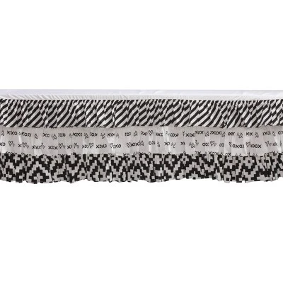 Bacati - Love Black Fuschia 3 Pc Crib Bedding Set 5 Bacati - Love Black Fuschia 3 Pc Crib Bedding Set - Image 5