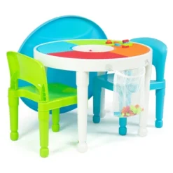 3pc Kids' 2 In 1 Round Activity Table With Chairs - Humble Crew -Baby Products Store GUEST 57ec1498 2f2a 4a6b b217 cf30d9968a98