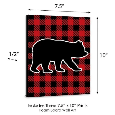 Big Dot Of Happiness Lumberjack - Channel The Flannel - Buffalo Plaid Nursery Wall Art, Kids Room & Cabin Decor - 7.5 X 10 Inches - Set Of 3 Prints 3 Big Dot Of Happiness Lumberjack - Channel The Flannel - Buffalo Plaid Nursery Wall Art, Kids Room & Cabin Decor - 7.5 X 10 Inches - Set Of 3 Prints - Image 3