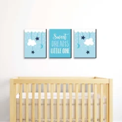 Big Dot Of Happiness Baby Boy - Blue Nursery Wall Art And Kids Room Decorations - Gift Ideas - 7.5 X 10 Inches - Set Of 3 Prints