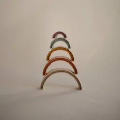 Mushie Rainbow Stacker Toy