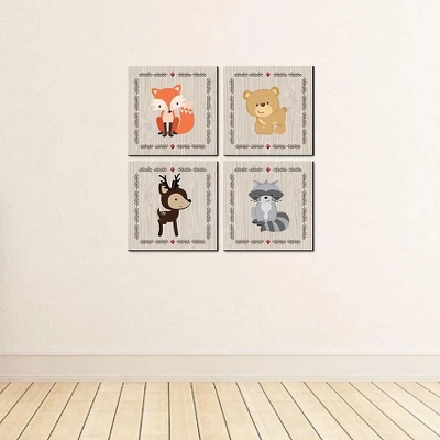 Big Dot Of Happiness Woodland Creatures - Kids Room, Nursery Decor And Home Decor - 11 X 11 Inches Nursery Wall Art - Set Of 4 Prints For Baby's Room 2 Big Dot Of Happiness Woodland Creatures - Kids Room, Nursery Decor And Home Decor - 11 X 11 Inches Nursery Wall Art - Set Of 4 Prints For Baby's Room - Image 2