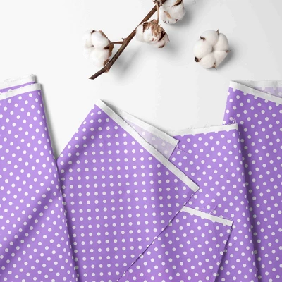 Bacati - Lilac Pin Dots 3 Pc Toddler Bed Sheet Set 1 Bacati - Lilac Pin Dots 3 Pc Toddler Bed Sheet Set