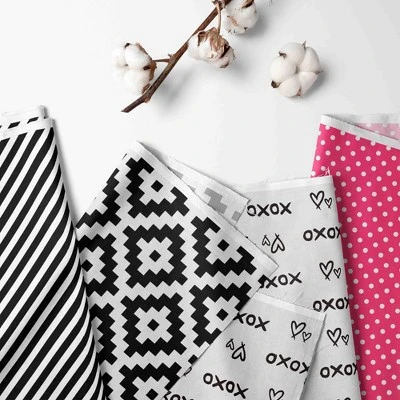 Bacati - Love Black Fuschia 4 Pc Crib Bedding Set With Diaper Caddy 1 Bacati - Love Black Fuschia 4 Pc Crib Bedding Set With Diaper Caddy