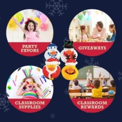 Fun Express Vinyl Holiday Rubber Duckies Party Favors, Children's Birthday Bash, Holiday Celebrations, 12pcs -Baby Products Store GUEST 74360869 4241 4113 a061 763a96512207