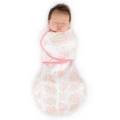 SwaddleDesigns Omni Swaddle Sack Swaddle Wrap - Pink Heavenly Floral - S - 0-3 Months