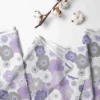 Bacati - Watercolor Floral Purple Gray 3 Pc Toddler Bed Sheet Set