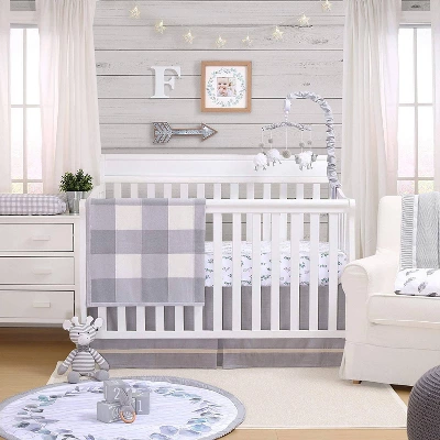 The Peanutshell Fitted Crib Sheet - Floral Leaves 2 The Peanutshell Fitted Crib Sheet - Floral Leaves - Image 2