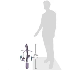 Bacati - Clouds In The City Mint//Gray Musical Mobile