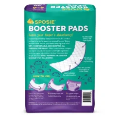 Sposie Booster Pads For Overnight Diaper Leak Protection - 30ct