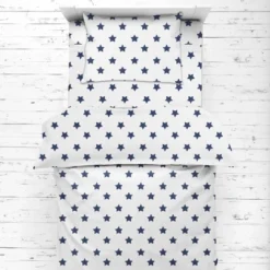 Bacati - Stars Navy Ikat Muslin 4 Pc Toddler Bedding Set -Baby Products Store GUEST 808d0e88 f38f 4bff a095 71171b382b54