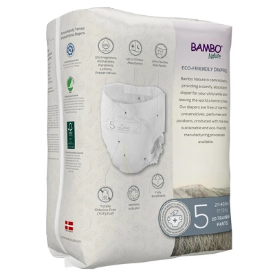 Bambo Nature Dream Toddler Toddler Training Pants Size 5 27 To 40 Lbs. 1000016930, 60 Ct 1 Bambo Nature Dream Toddler Toddler Training Pants Size 5 27 To 40 Lbs. 1000016930, 60 Ct