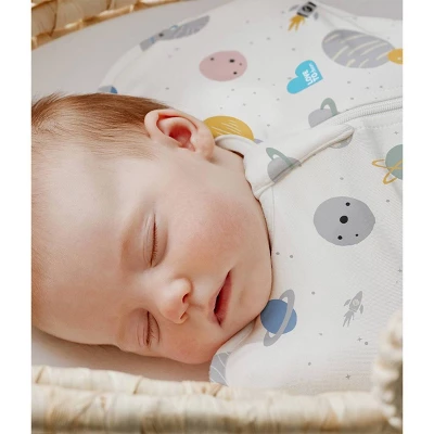 Love To Dream Designer Collection Adaptive Swaddle Wrap - Lite Space White - Newborn 2 Love To Dream Designer Collection Adaptive Swaddle Wrap - Lite Space White - Newborn - Image 2