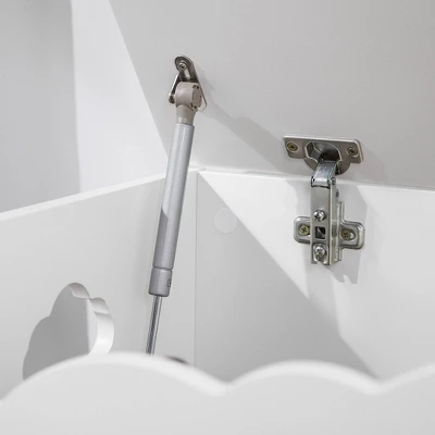 Modern Transitional Clouds Youth Toy Chest Trunks White - Saracina Home 4 Modern Transitional Clouds Youth Toy Chest Trunks White - Saracina Home - Image 4