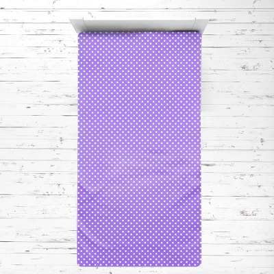 Bacati - Lilac Pin Dots 3 Pc Toddler Bed Sheet Set 3 Bacati - Lilac Pin Dots 3 Pc Toddler Bed Sheet Set - Image 3