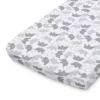 The Peanutshell Changing Pad Covers - Gray Elephants/Stripe 2pk