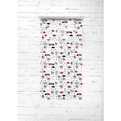 Bacati - Lumberjack Red Black 5 Pc Toddler Bedding Set 5 Bacati - Lumberjack Red Black 5 Pc Toddler Bedding Set - Image 5