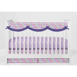 Bacati - Botanical Floral Birds Purple Multicolor 6 Pc Crib Bedding Set With Long Rail Guard Cover -Baby Products Store GUEST 9432bc08 930e 4d8b bdd7 45acf91cacb4